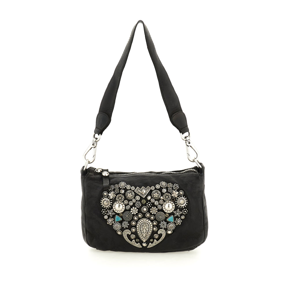 Campomaggi Crossbody-väska "TILDE" i svart läder image 0