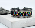 LUCKY ME uttalande armband vävt, broderat image 0