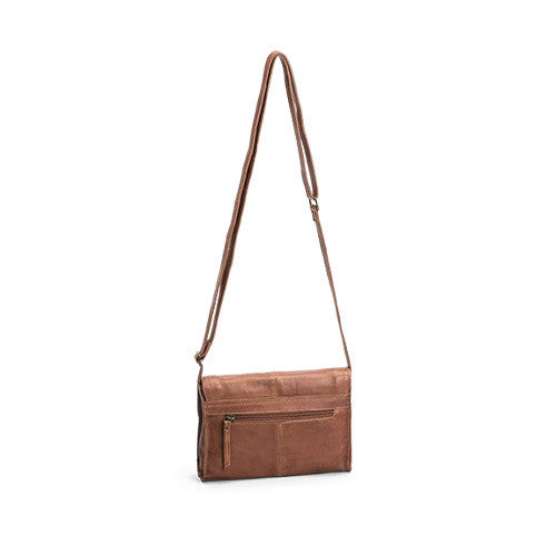 House of Nordic Leather Flap Bag Small Brown image 1