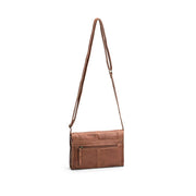House of Nordic Leather Flap Bag Small Brown image 1