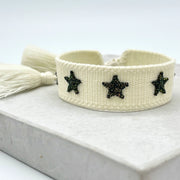 STARS uttalande armband vävt, broderat image 1