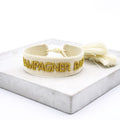 CHAMPAGNE BABY uttalande armband vävt, broderat image 0