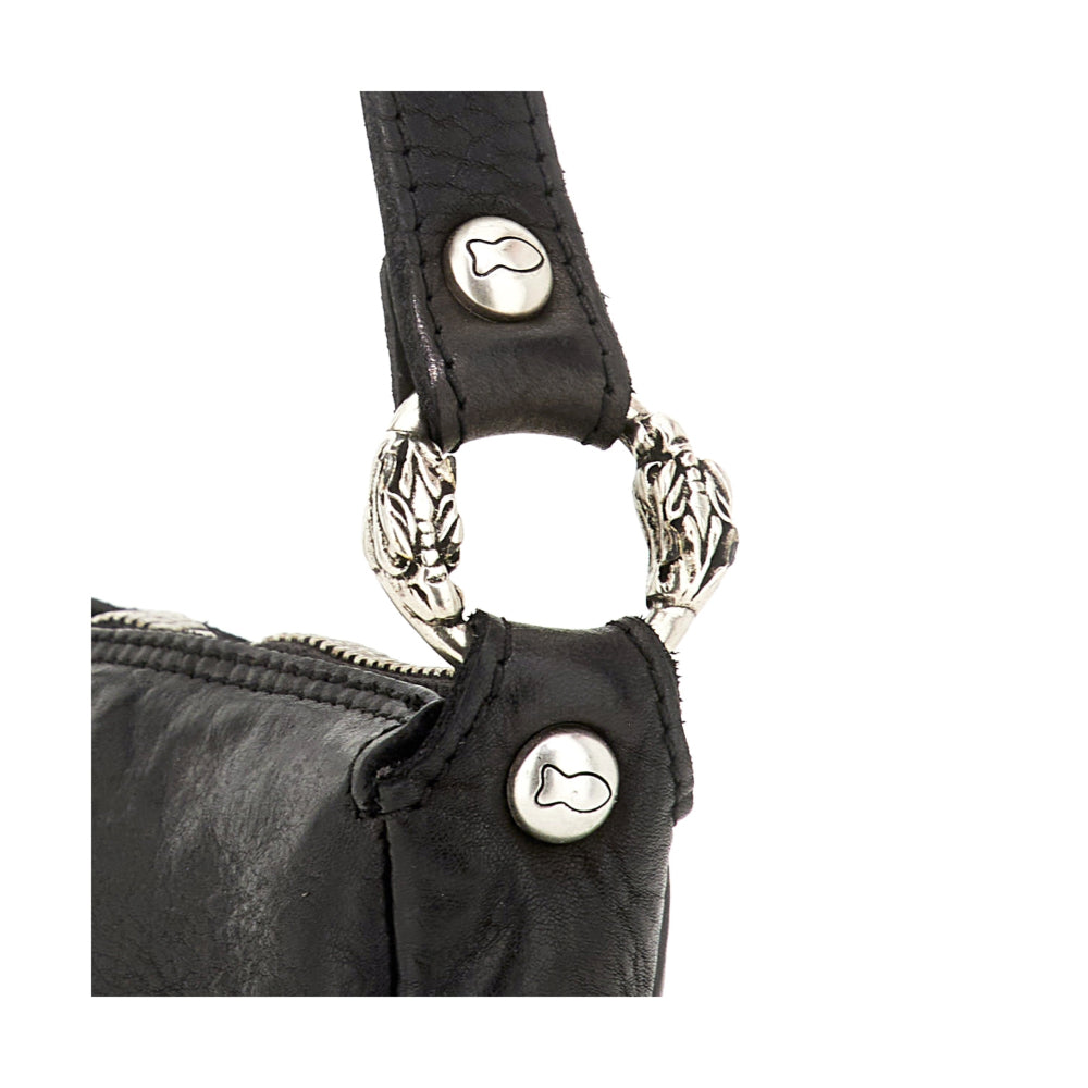 Campomaggi Shoulder bag in black cowhide leather image 3