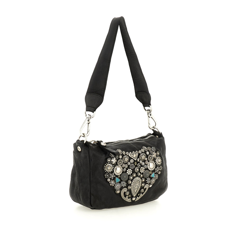 Campomaggi Crossbody-väska "TILDE" i svart läder image 4