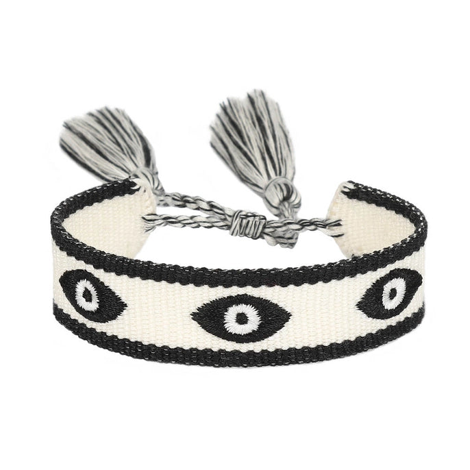 NAZAR BONCUK svart uttalande armband vävt, broderat image 0