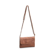 House of Nordic Leather Flap Bag Small Brown image 0