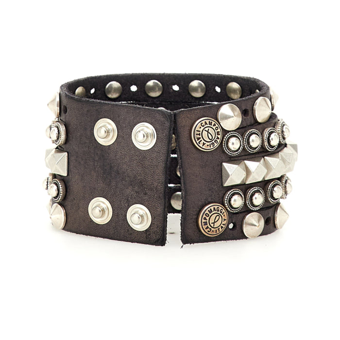 Campomaggi LIRI armband i  läder med nitar image 5