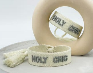 HOLY CHIC uttalande armband vävt, broderat image 0
