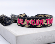 DO YOUR THING uttalande armband vävt, broderat image 2