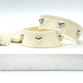 HEARTS uttalande armband vävt, broderat image 0