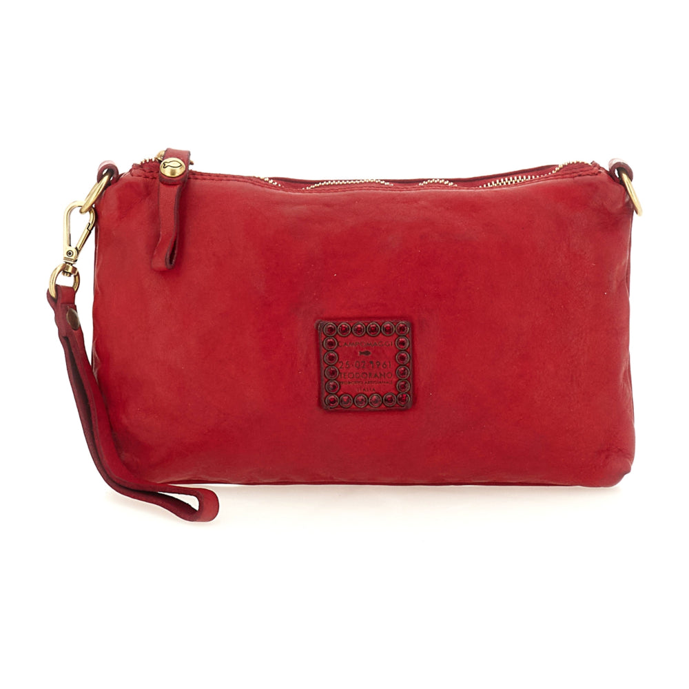 Campomaggi Crossbody-Väska "GRETA" i Rött Läder
