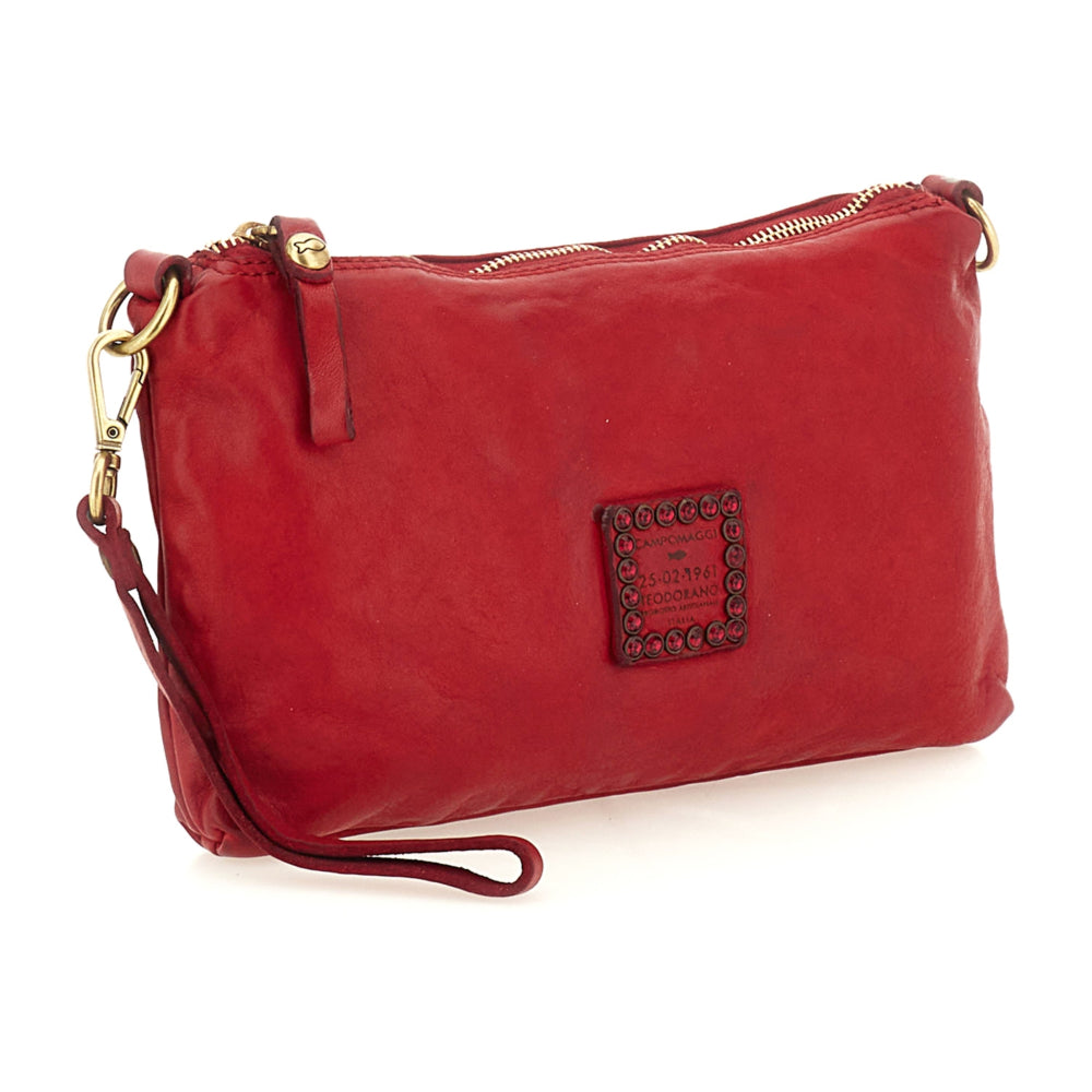 Campomaggi Crossbody-Väska "GRETA" i Rött Läder
