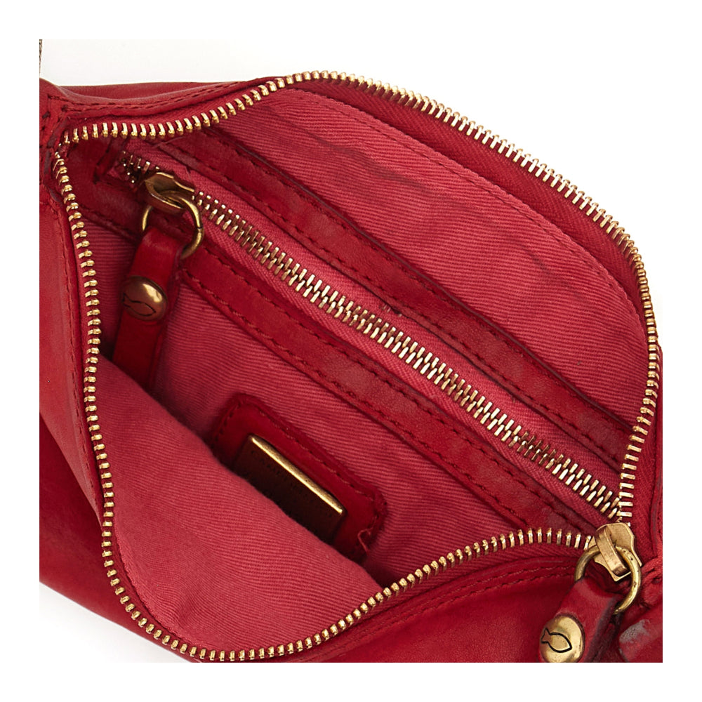 Campomaggi Crossbody-Väska "GRETA" i Rött Läder