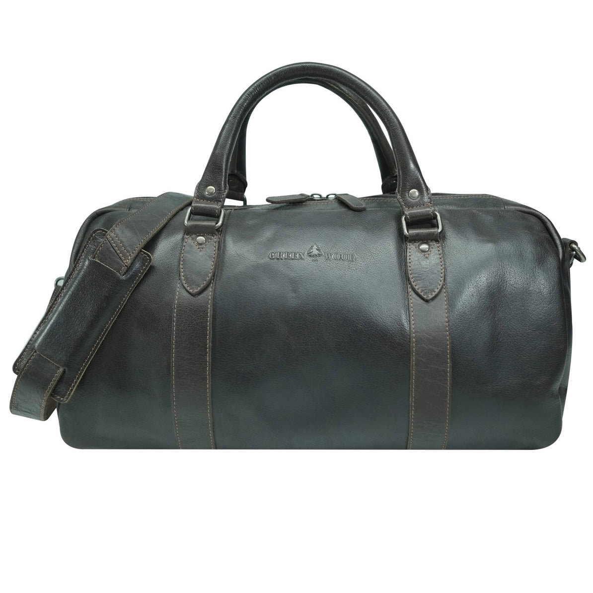 Greenwood Dufflebag i brunt läder