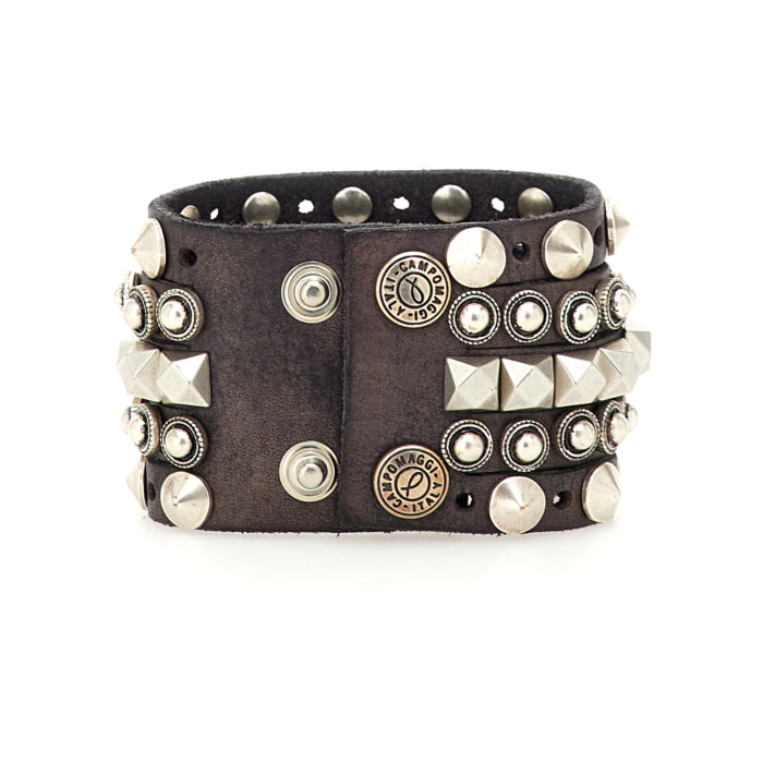 Campomaggi LIRI armband i  läder med nitar image 4