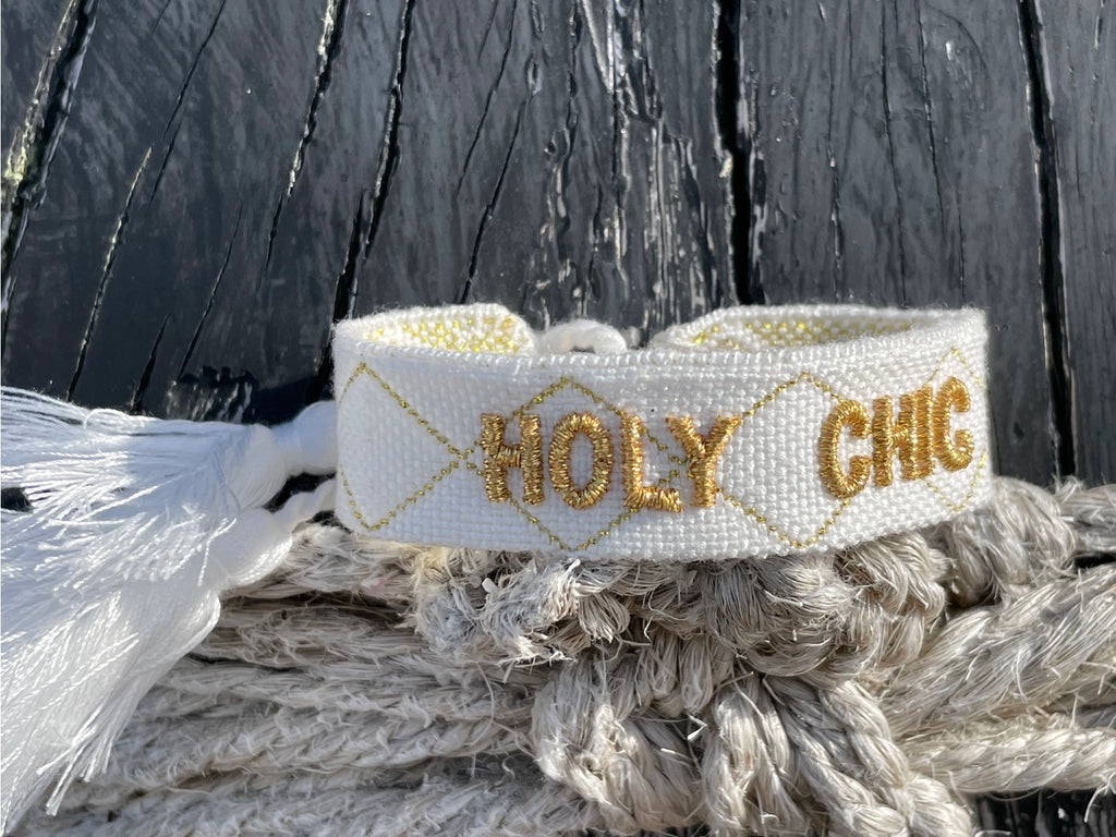 HOLY CHIC uttalande armband vävt, broderat image 2
