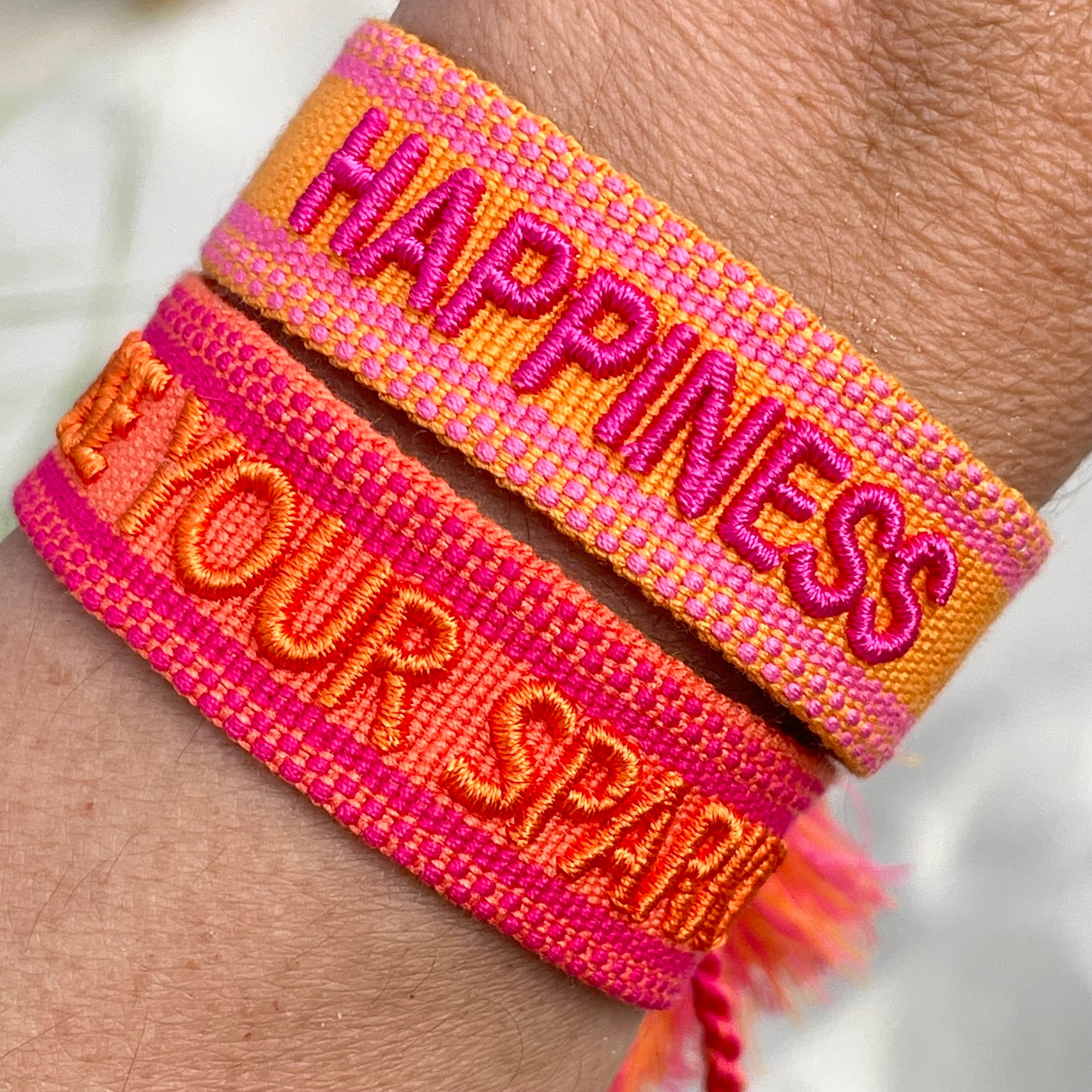 NEVER LOSE YOUR SPARKLE uttalande armband vävt, broderat image 2
