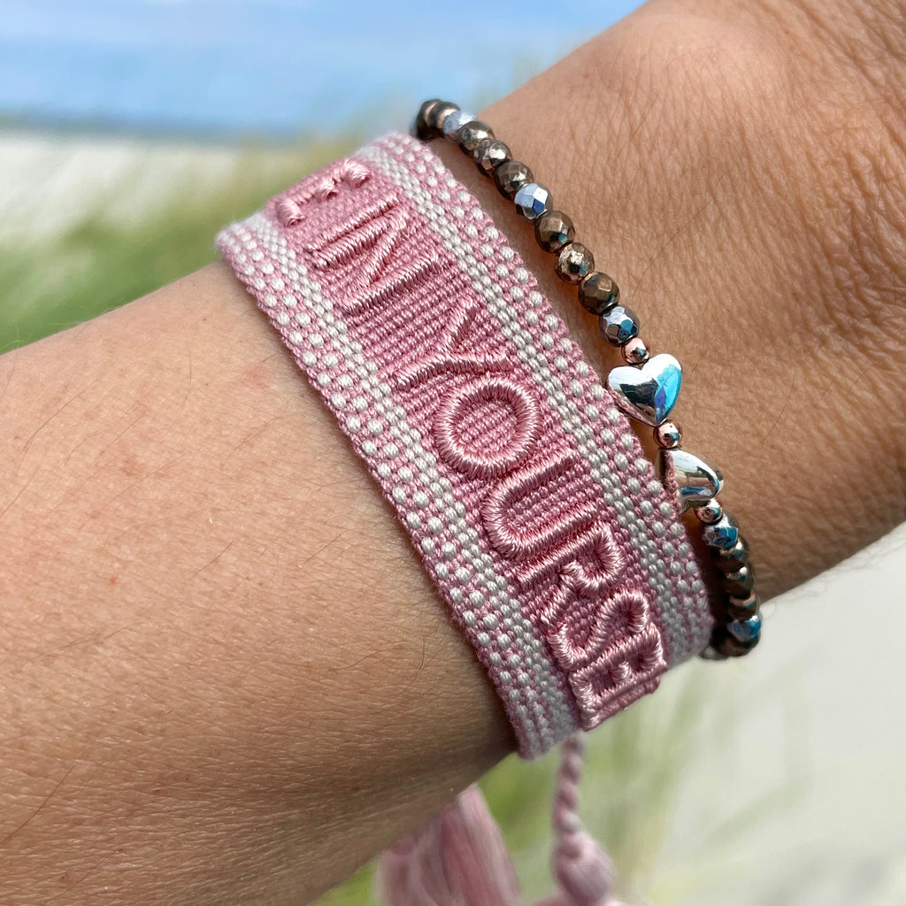 BELIEVE IN YOURSELF uttalande armband vävt, broderat image 1