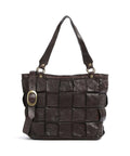 Campomaggi Shoppingbag EDERA i svart vävt läder image 0
