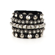 Campomaggi LIRI armband i  läder med nitar image 0
