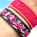 DO YOUR THING uttalande armband vävt, broderat image 0