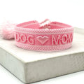DOG ♥︎ MOM Budskapsarmband, broderat image 0