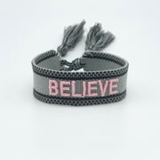 BELIEVE uttalande armband vävt, broderat image 3