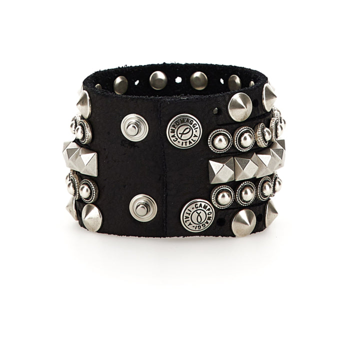 Campomaggi LIRI armband i  läder med nitar image 2