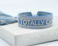 I TOTALLY CAN uttalande armband vävt, broderat image 0