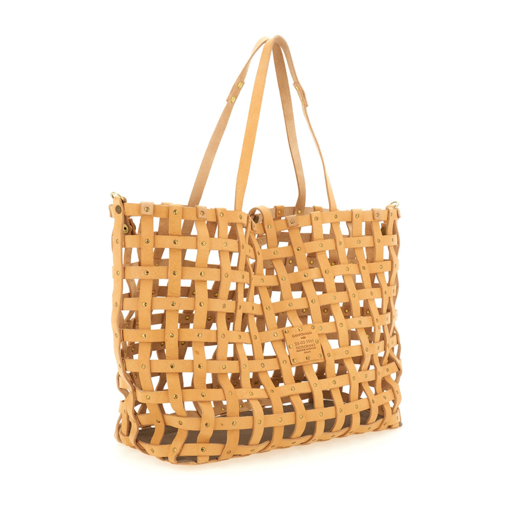 Campomaggi Shoppingbag Valeria in woven cowhide leather image 2