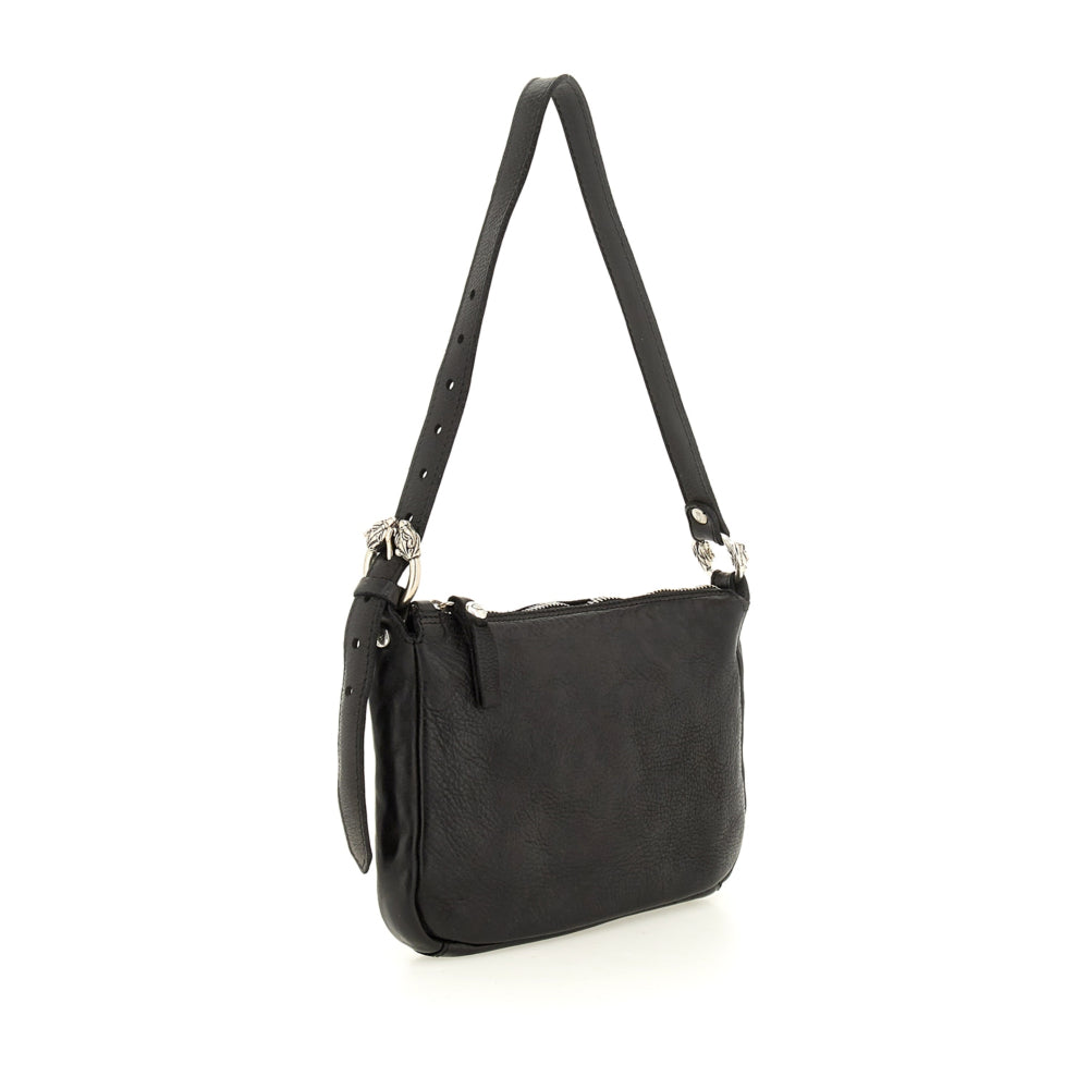 Campomaggi Shoulder bag in black cowhide leather image 2