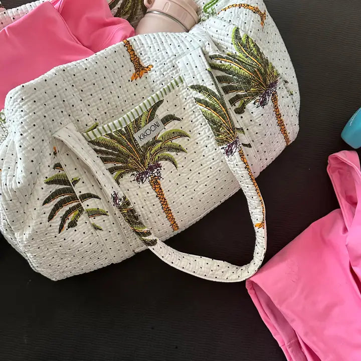 PALMS stor handgjord väska i bomull image 2